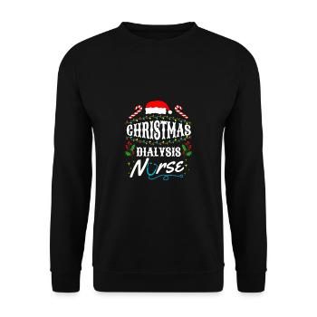 Christmas Dialysis Nurse Shirt Gift - Unisex Sweatshirt - black - Front - Alina (178cm) & Michal (187cm)
