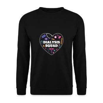 Dialysis Squad Shirt Gift - Unisex Sweatshirt - black - Front - Alina (178cm) & Michal (187cm)
