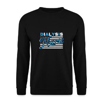 USA Flag America Flag Dialysis Nurse Shirt - Unisex Sweatshirt - black - Front - Alina (178cm) & Michal (187cm)