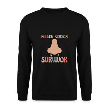 Cadeau de chemise de survivant de saison du pollen - Sweat-shirt Unisexe - noir - Devant - Alina (178cm) & Michal (187cm)
