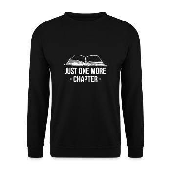 Just One More Chapter Shirt - Unisex Sweatshirt - black - Front - Alina (178cm) & Michal (187cm)