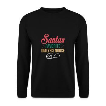 Sanas Chemise d’infirmière de dialyse préférée - Sweat-shirt Unisexe - noir - Devant - Alina (178cm) & Michal (187cm)