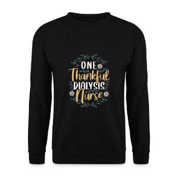 One Thankeful Dialysis Nurse - Unisex Sweatshirt - black - Front - Alina (178cm) & Michal (187cm)
