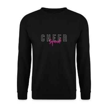 Cheer Squad Cheerleader Team Gift - Unisex Sweatshirt - black - Front - Alina (178cm) & Michal (187cm)