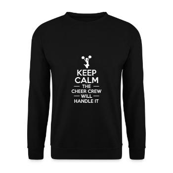Keep Calm The Cheer Crew Will Handle It - Unisex Sweatshirt - black - Front - Alina (178cm) & Michal (187cm)