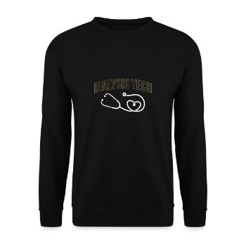 Dialysis Nurse Shirt - Unisex Sweatshirt - black - Front - Alina (178cm) & Michal (187cm)