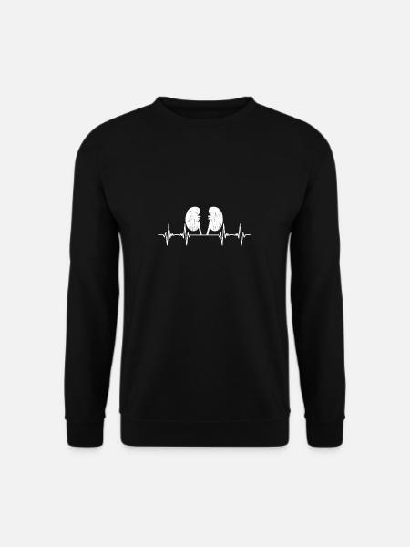 Herzschlag Herzlinie Herzfrequenz Dialysis Nurse - Unisex Pullover - Schwarz