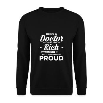 Being A Doctor Shirt Gift - Unisex Sweatshirt - black - Front - Alina (178cm) & Michal (187cm)