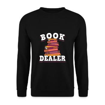 Bibliothèque de cadeaux de chemise de libraire - Sweat-shirt Unisexe - noir - Devant - Alina (178cm) & Michal (187cm)