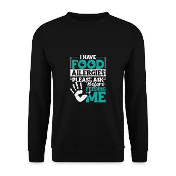 I Have Foot Allergies Shirt Gift - Unisex Sweatshirt - black - Front - Alina (178cm) & Michal (187cm)