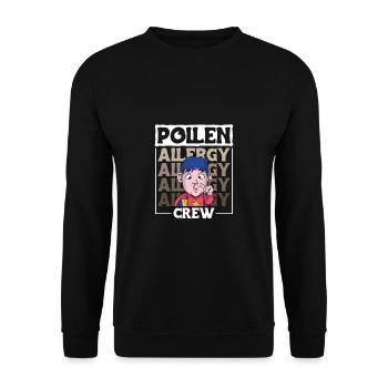 Cadeau de chemise d’équipage contre les allergies au pollen - Sweat-shirt Unisexe - noir - Devant - Alina (178cm) & Michal (187cm)