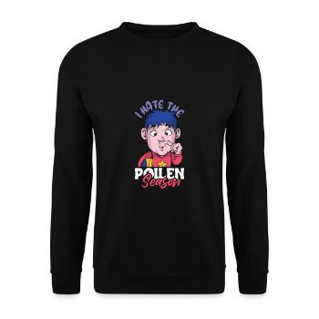 Je déteste la chemise de saison du pollen - Sweat-shirt Unisexe - noir - Devant - Alina (178cm) & Michal (187cm)