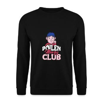 Cadeau de chemise Pollen Allergy Club - Sweat-shirt Unisexe - noir - Devant - Alina (178cm) & Michal (187cm)