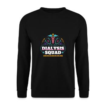 Dialysis Squad Shirt Gift - Unisex Sweatshirt - black - Front - Alina (178cm) & Michal (187cm)