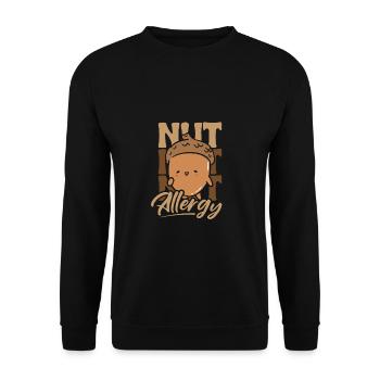 Nut Allergy Gift Peanut Allergy Shirt - Unisex Sweatshirt - black - Front - Alina (178cm) & Michal (187cm)