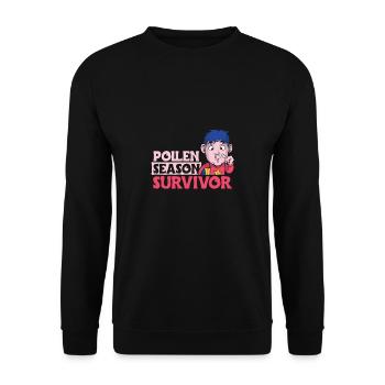 Cadeau de chemise de survivant de saison du pollen - Sweat-shirt Unisexe - noir - Devant - Alina (178cm) & Michal (187cm)