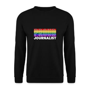 Cadeau de chemise de journaliste fier - Sweat-shirt Unisexe - noir - Devant - Alina (178cm) & Michal (187cm)