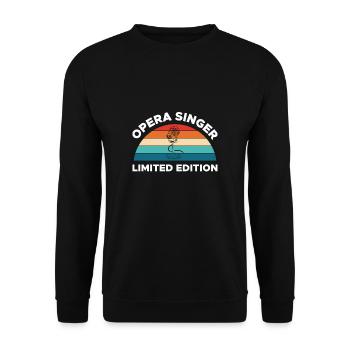 Opera Singer Limited Edition Shirt Geschenk - Unisex Pullover - Schwarz - Vorne - Alina (178cm) & Michal (187cm)