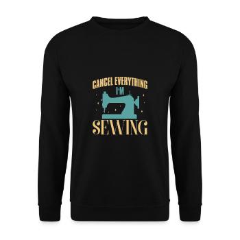 Cancle tout en chemise de couturière Sweing - Sweat-shirt Unisexe - noir - Devant - Alina (178cm) & Michal (187cm)