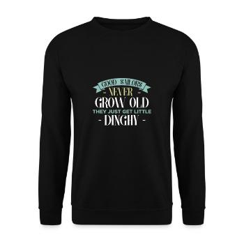 Good Sailors Never Grow Old They... - Unisex Pullover - Schwarz - Vorne - Alina (178cm) & Michal (187cm)
