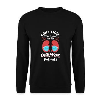 Cant Masl L’amour pour mes patients dialysés - Sweat-shirt Unisexe - noir - Devant - Alina (178cm) & Michal (187cm)