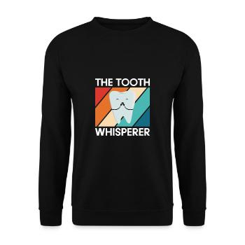 Le cadeau de chemise Tooth Whisperer - Sweat-shirt Unisexe - noir - Devant - Alina (178cm) & Michal (187cm)