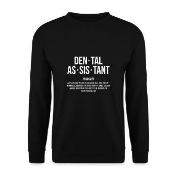 Dental Dentist Definition Shirt Gift - Unisex Sweatshirt - black - Front - Alina (178cm) & Michal (187cm)