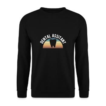 Assistante dentaire Chemise Cadeau Dentiste - Sweat-shirt Unisexe - noir - Devant - Alina (178cm) & Michal (187cm)