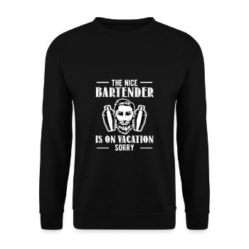 Le gentil barman est en vacances Désolé chemise - Sweat-shirt Unisexe - noir - Devant - Alina (178cm) & Michal (187cm)