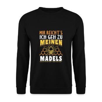Mir Reichts Ich Geh Zu Meinen Mädels - Unisex Pullover - Schwarz - Vorne - Alina (178cm) & Michal (187cm)