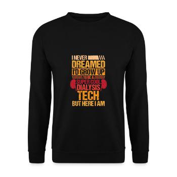 Dialysis Shirt Gift Nurse - Unisex Sweatshirt - black - Front - Alina (178cm) & Michal (187cm)