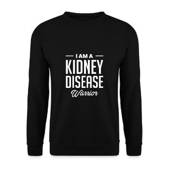 In A Kidney Disease Warrior Shirt Gift - Unisex Sweatshirt - black - Front - Alina (178cm) & Michal (187cm)