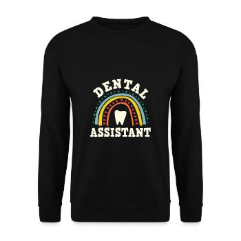 Assistante dentaire Chemise Cadeau Dentiste - Sweat-shirt Unisexe - noir - Devant - Alina (178cm) & Michal (187cm)