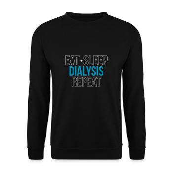 Eat Sleep Dialysis Nurse Repeat Shirt - Unisex Sweatshirt - black - Front - Alina (178cm) & Michal (187cm)