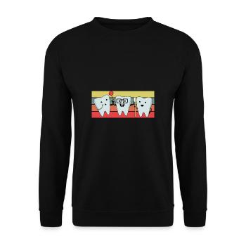 Dentiste dentaire rétro vintage - Sweat-shirt Unisexe - noir - Devant - Alina (178cm) & Michal (187cm)