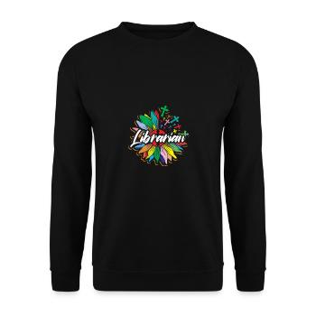 Librarian Shirt Gift Librarian - Unisex Sweatshirt - black - Front - Alina (178cm) & Michal (187cm)