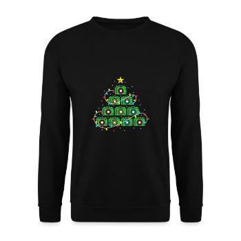 Arbre de Noël moche de Noël - Sweat-shirt Unisexe - noir - Devant - Alina (178cm) & Michal (187cm)