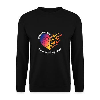 Kinderkrankenschwester Shirt Geschenk - Unisex Pullover - Schwarz - Vorne - Alina (178cm) & Michal (187cm)