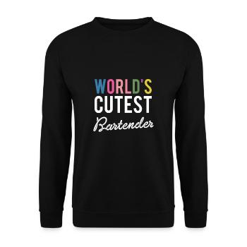 Cadeau de chemise de barman le plus mignon au monde - Sweat-shirt Unisexe - noir - Devant - Alina (178cm) & Michal (187cm)