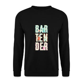 Cadeau de chemise de barman - Sweat-shirt Unisexe - noir - Devant - Alina (178cm) & Michal (187cm)