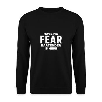N’ayez pas peur Barman est ici - Sweat-shirt Unisexe - noir - Devant - Alina (178cm) & Michal (187cm)