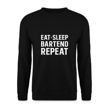 Eat Sleep Bartend Repeat Shirt - Sweat-shirt Unisexe - noir - Devant - Alina (178cm) & Michal (187cm)