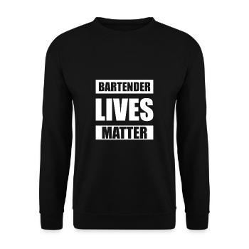 Barman Lives Matter Shirt Cadeau - Sweat-shirt Unisexe - noir - Devant - Alina (178cm) & Michal (187cm)
