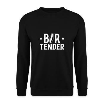 Cadeau de chemise de barman - Sweat-shirt Unisexe - noir - Devant - Alina (178cm) & Michal (187cm)