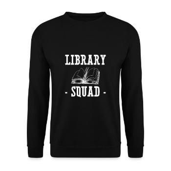 Cadeau de bibliothèque de chemises d’escouade de bibliothèque - Sweat-shirt Unisexe - noir - Devant - Alina (178cm) & Michal (187cm)
