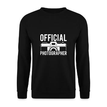 Official Photographer Shirt - Unisex Pullover - Schwarz - Vorne - Alina (178cm) & Michal (187cm)