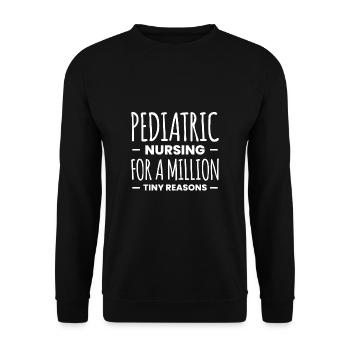 Pediatric Nursing For A Million Tiny Reasons - Unisex Pullover - Schwarz - Vorne - Alina (178cm) & Michal (187cm)