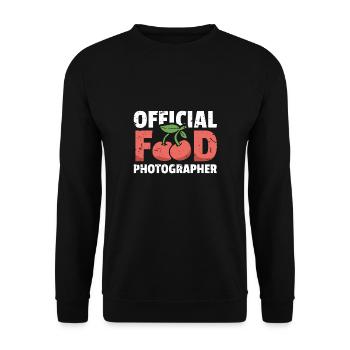 Official Food Photographer Shirt Gift - Unisex Sweatshirt - black - Front - Alina (178cm) & Michal (187cm)