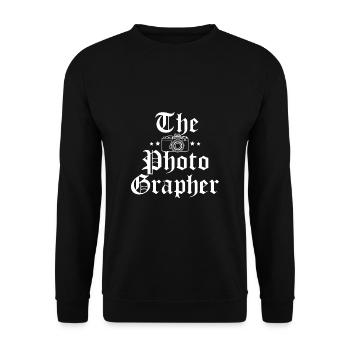 The Photographer Shirt Fotograf - Unisex Sweatshirt - black - Front - Alina (178cm) & Michal (187cm)