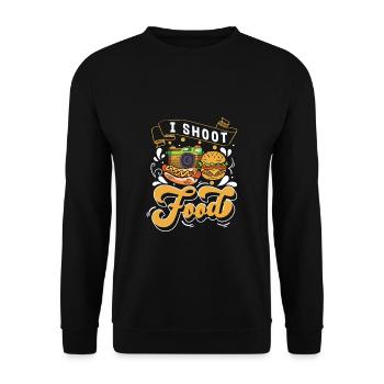 I Shoot Food Shirt Food Photographer - Unisex Sweatshirt - black - Front - Alina (178cm) & Michal (187cm)